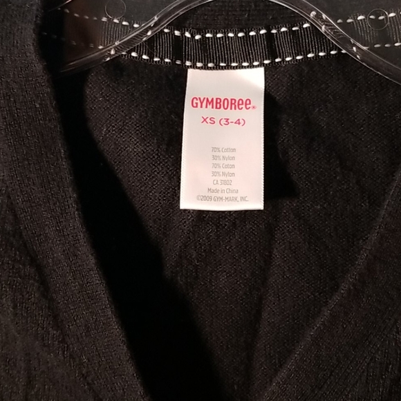Gymboree black long sleeve button cardigan girls XS 3-4 - Picture 4 of 5